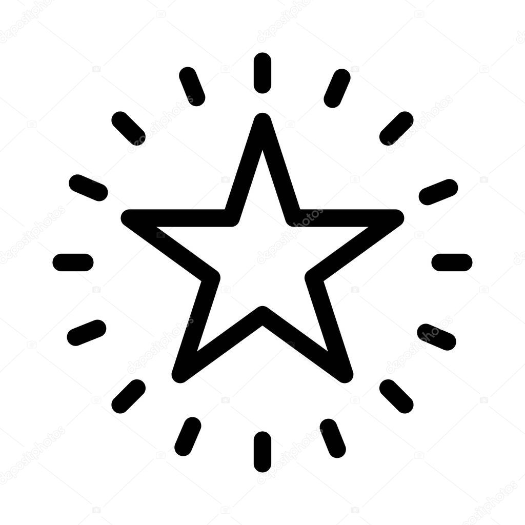SHINING STAR thin line vector icon
