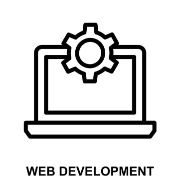 Web geliştirme ince çizgi vektör simgesi