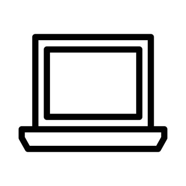 Dizüstü ince çizgi vektör simgesi 