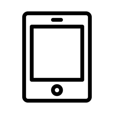 Tablet ince çizgi vektör simgesi 