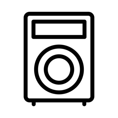 Hoparlör ince çizgi vektör simgesi 