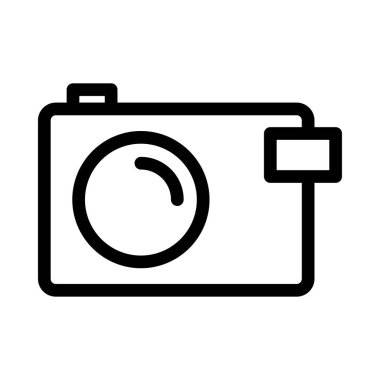 Kamera ince çizgi vektör simgesi 