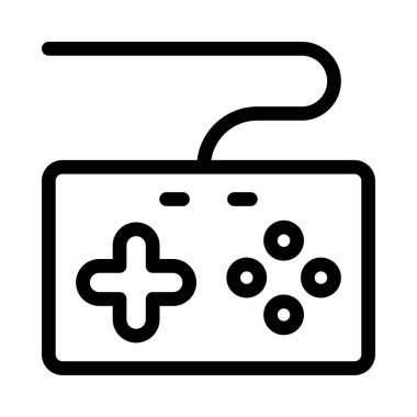 Oyun kontrol ince çizgi vektör simgesi 