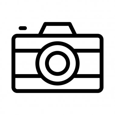 Kamera ince çizgi vektör simgesi 