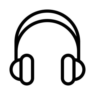 kulaklık ince çizgi vektör simgesi 