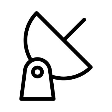 Uydu İnce Çizgi Vektörü Simgesi 