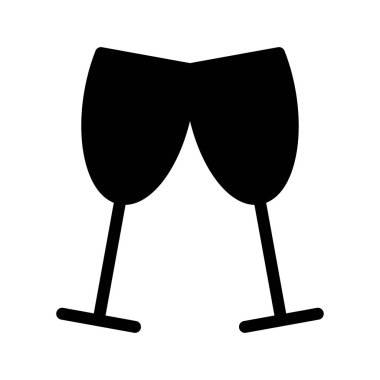 Glifler vektör simge şarap gözlük