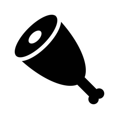 tavuk jambon Glifler vektör simgesi