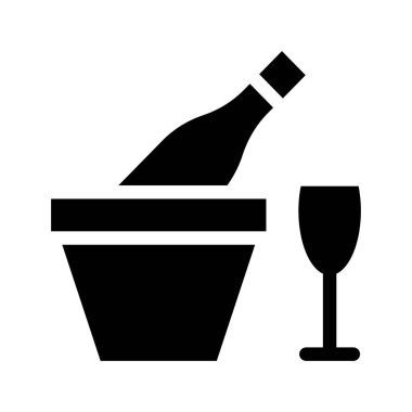 şarap Glifler vektör simgesi