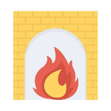 düz vektör simgesini ateşle 