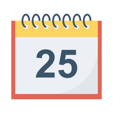 Takvim Düz Vektör Simgesi 