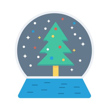 Dekorasyon top düz vektör simgesi 