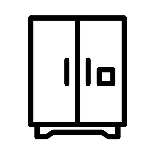 Ψυγείο λεπτή γραμμή εικονίδιο του φορέα — Διανυσματικό Αρχείο