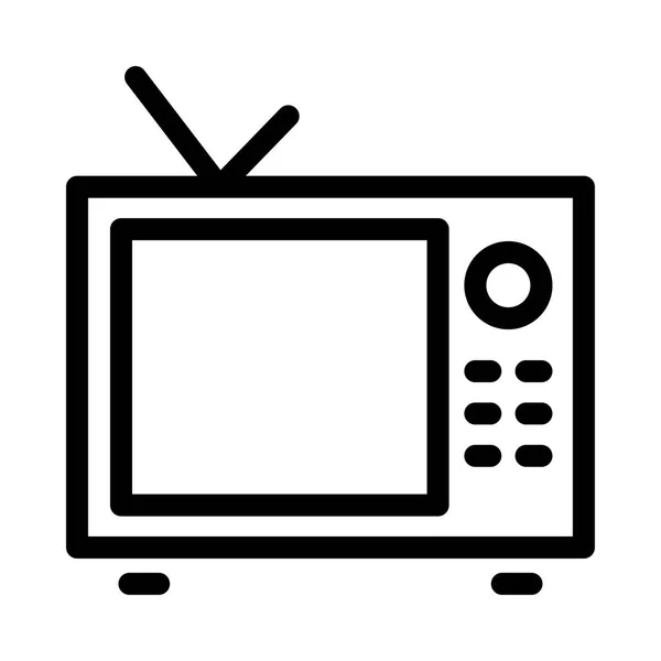 TV dunne lijn vector pictogram — Stockvector