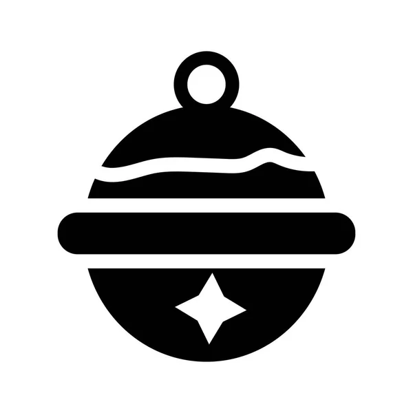 Dekoration Ball Glyphen Vektor-Symbol — Stockvektor