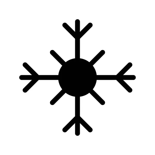 Floco de neve Glyphs vetor ícone — Vetor de Stock