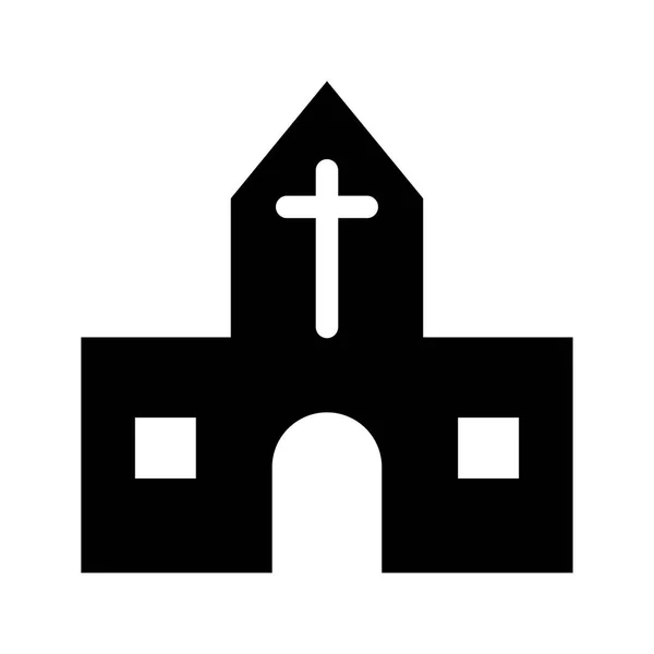 Kerk Glyphs Vector Icon — Stockvector