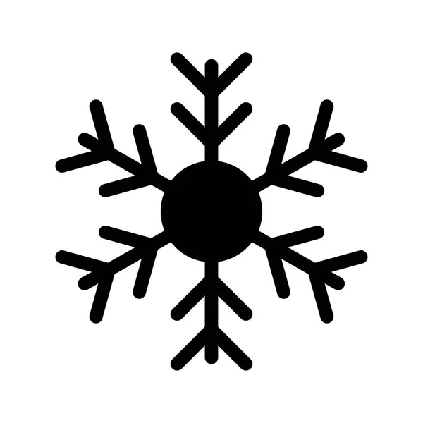 Copo de nieve Glifos Vector Icono — Vector de stock