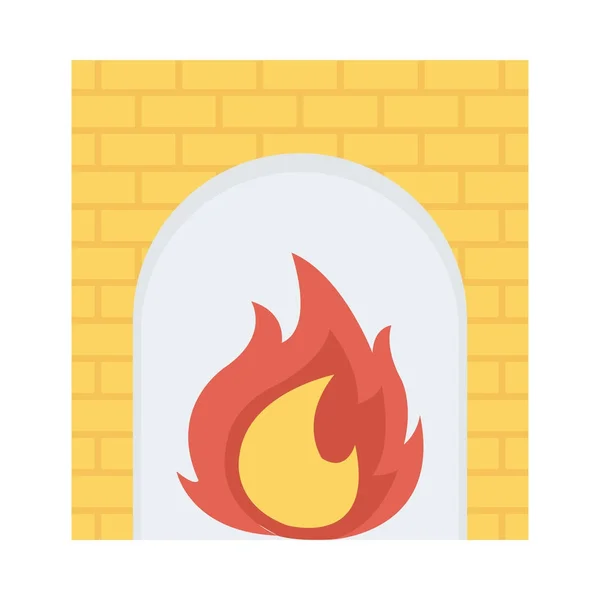 Fire Flat Vector Icon — Stock Vector