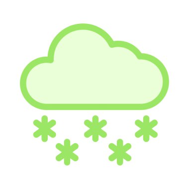 Bulut kar renkli vektör simgesi 