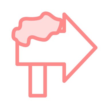 Yön renkli vektör simgesi 