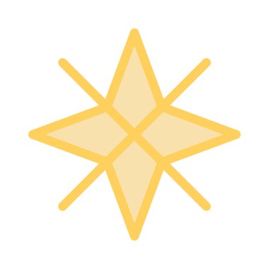 Parlayan yıldız renkli vektör simgesi 