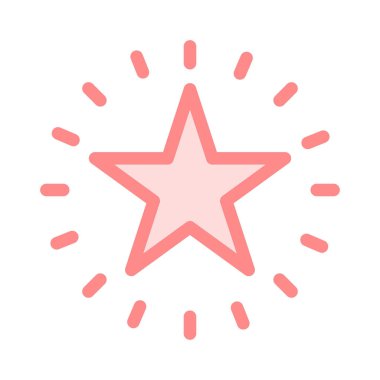 Parlayan yıldız renkli vektör simgesi 