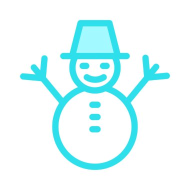 Kardan adam renkli vektör simgesi 