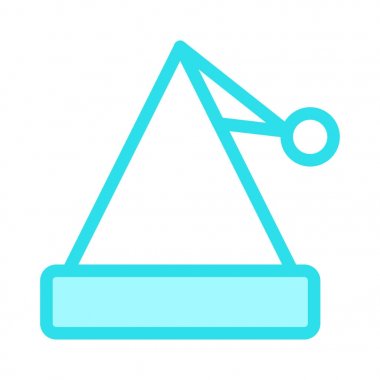 Noel Baba şapkası renkli vektör simgesi