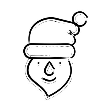 Noel Baba el vektör simge çekilmiş 