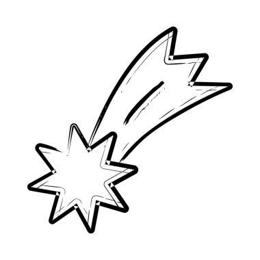 parlayan yıldız el çizilmiş vektör simgesi 