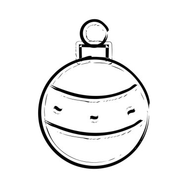 Dekorasyon top el çizilmiş vektör simgesi 