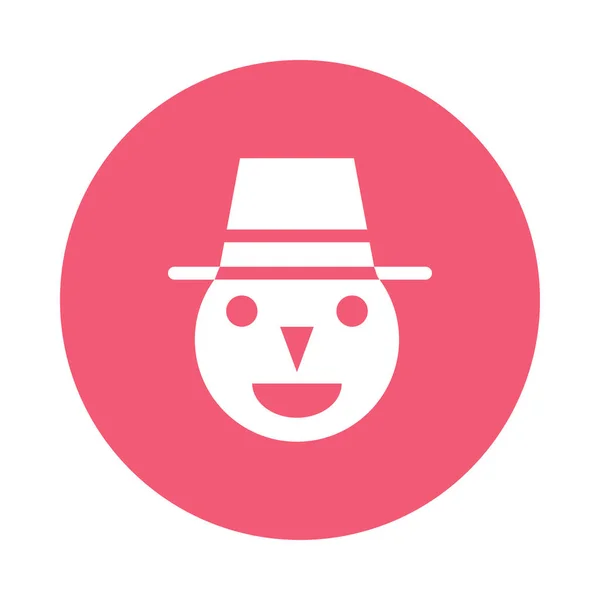 雪人字形彩色圆圈图标 — 图库矢量图片