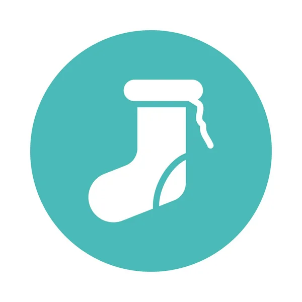 Socken Glyphen Farbe Kreis Symbol — Stockvektor