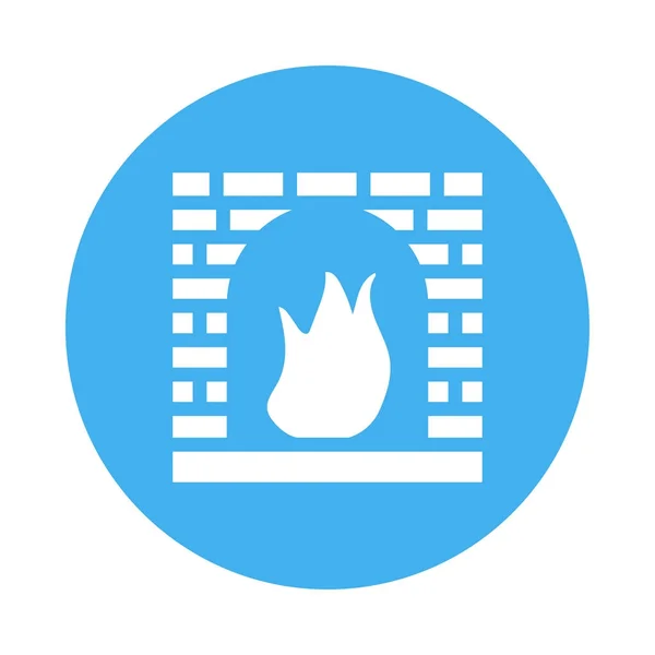 FIRE Glyphs Color Circle Icon — Stock Vector