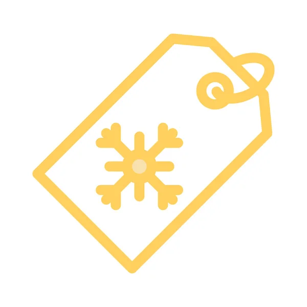 WINTER SALE TAG color line vector icon — Stock Vector