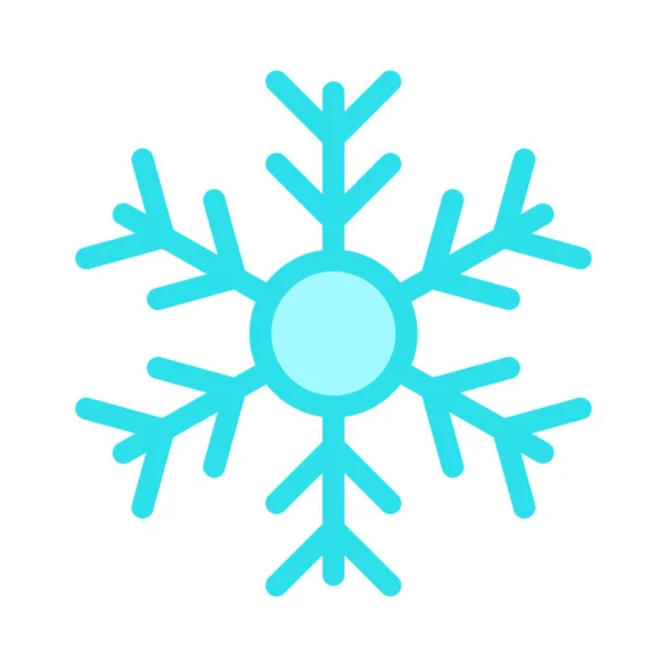 Sneeuwvlok kleur lijn vector pictogram — Stockvector