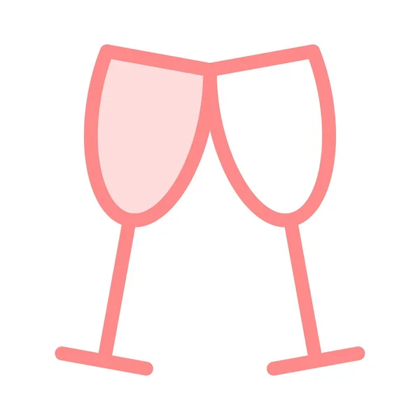 Векторная иконка бокалов для вина — стоковый вектор