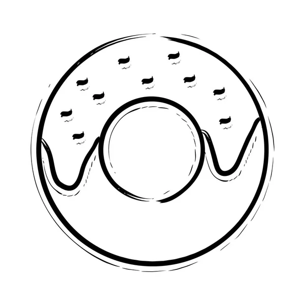 Donuts mano dibujado icono de vector — Vector de stock