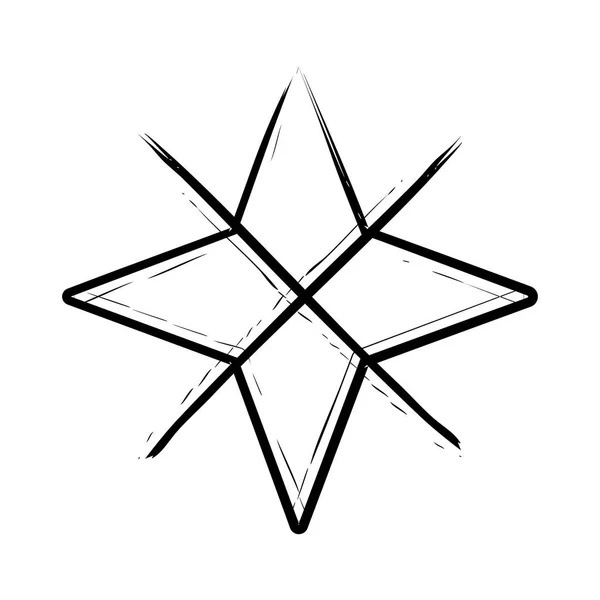 Gwiazda ręcznie wykonane wektor ikona — Wektor stockowy