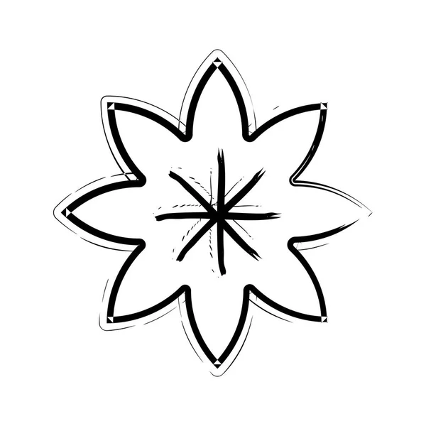 Blossom flower hand getekend vector pictogram — Stockvector