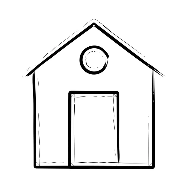 Huis handpictogram getekende vector — Stockvector