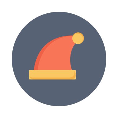 Noel Baba şapkası düz vektör simgesi