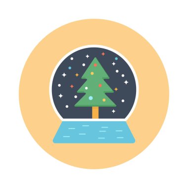 Dekorasyon top düz vektör simgesi