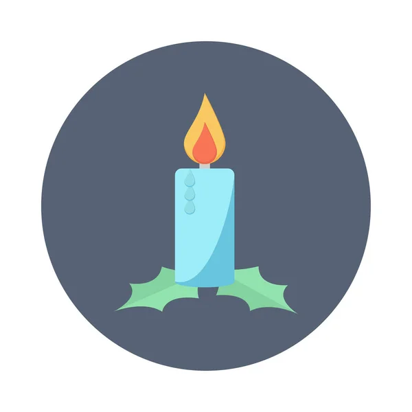 Ikona wektora płaskiego świecy — Wektor stockowy