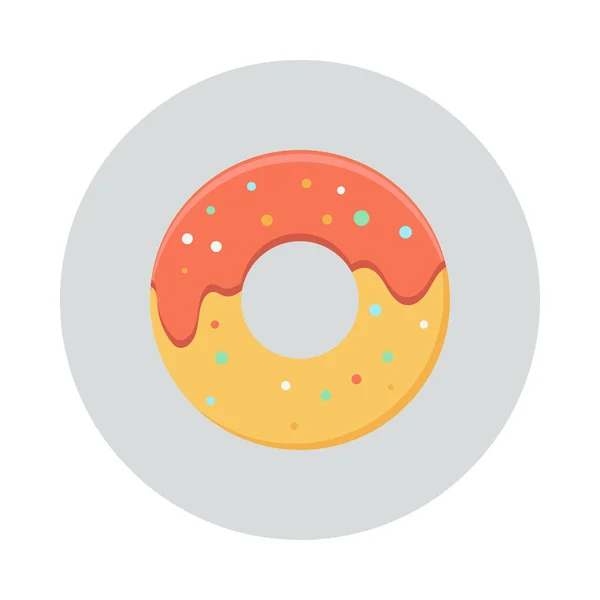 Donuts flache Vektor-Symbol — Stockvektor