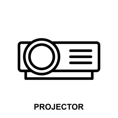 Projektör vektör satırı simgesi 