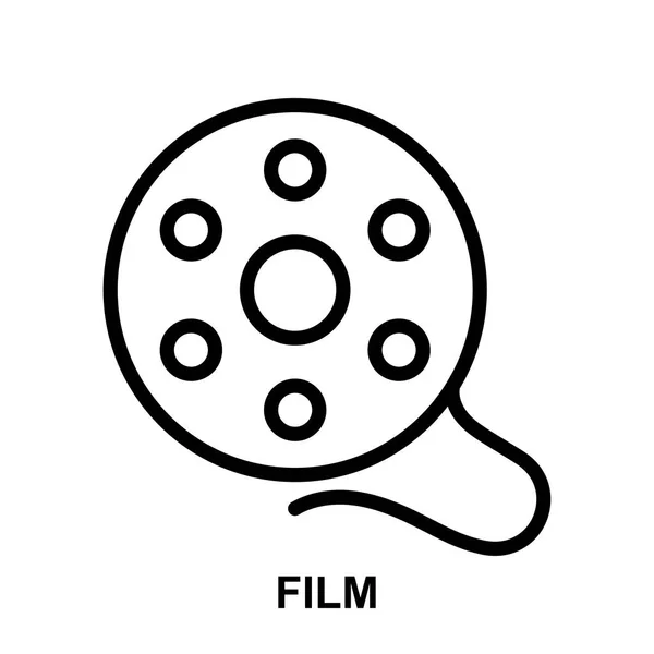 Film Vector Lijn Pictogram — Stockvector