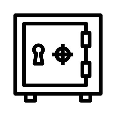 Güvenli ince çizgi vektör simgesi 