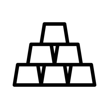 Altın İnce Satır Vektör Simgesi 